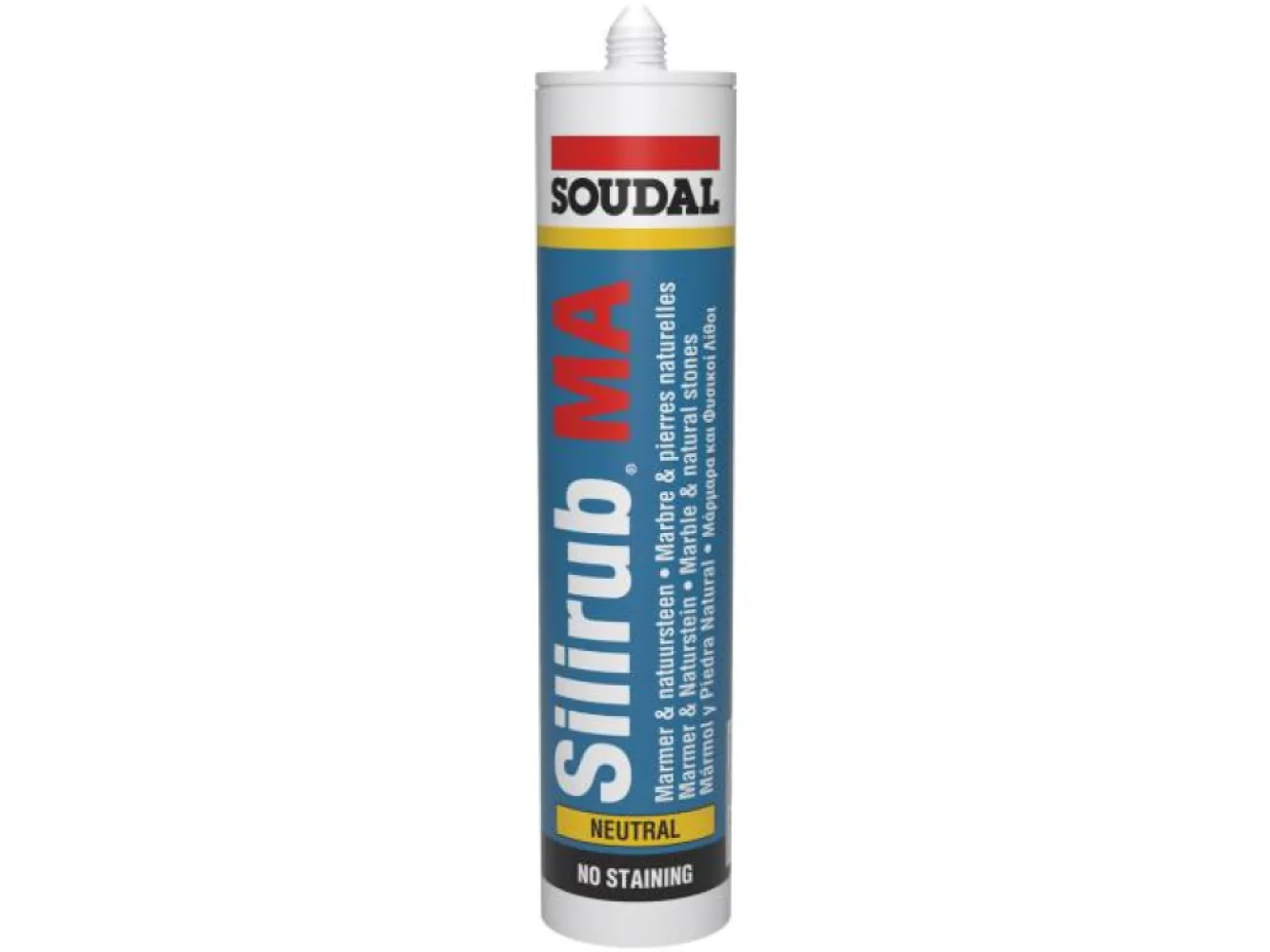 Soudal Silirub MA Neutraal Sanitair Natuursteenkit kokers steengrijs 300 ml