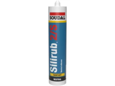 Soudal Silirub 2S Sanitair Silicone Kit Neutraal kokers zilvergrijs   300 ml 