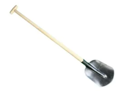 Schep Hollands 00, 3/4 gebogen met 100cm essen T-steel