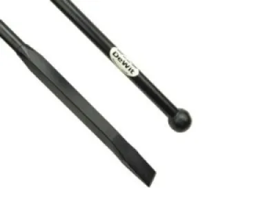 Stootijzer 1200mm met 40cm vierkant knop en beitel