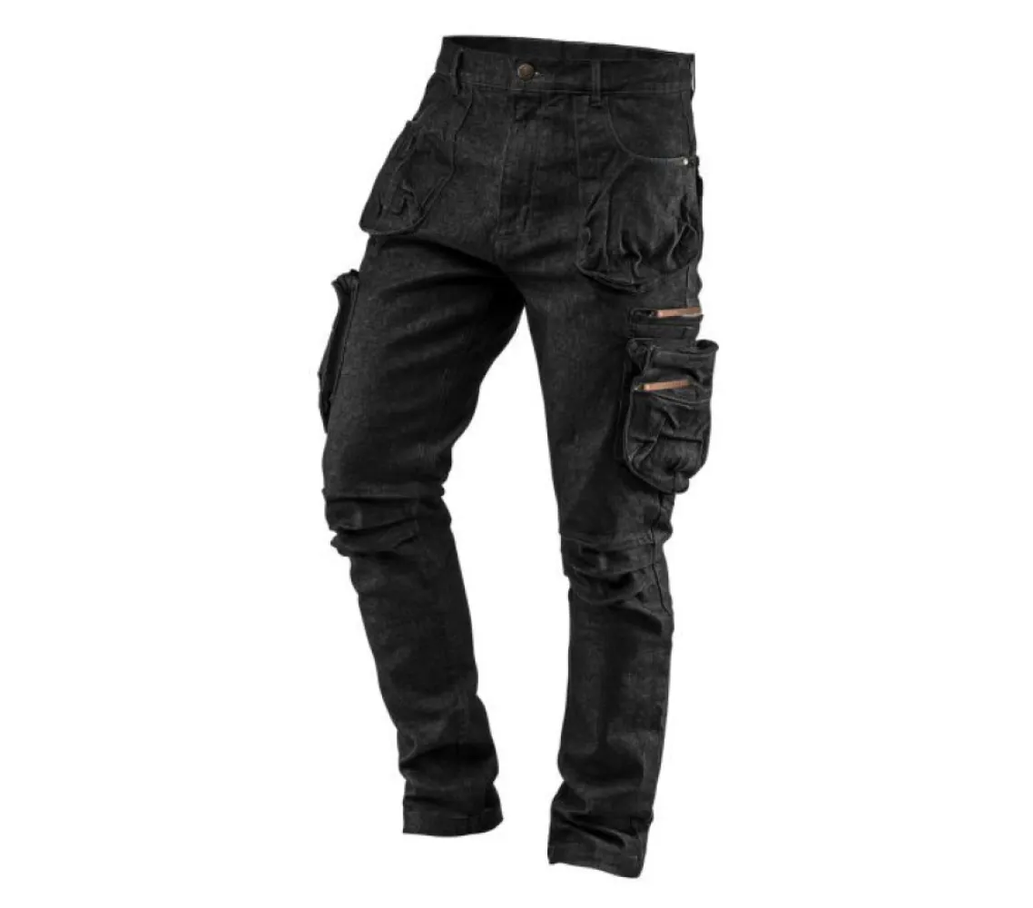 5 pockets working trousers DENIM, black, size XS