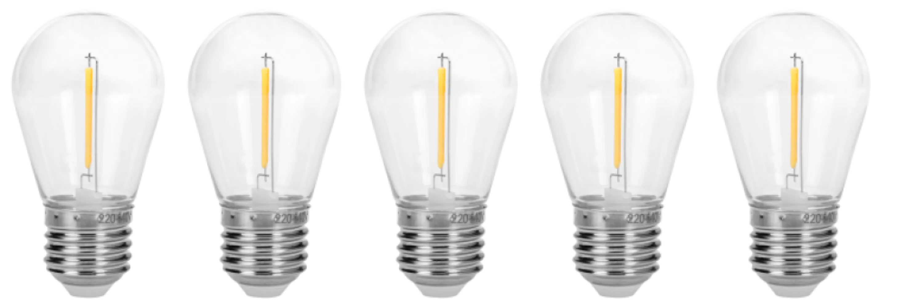 5 stuks. 1W, E27 lampen