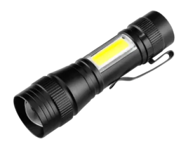 Accu Zaklamp XPE + COB 220lm 