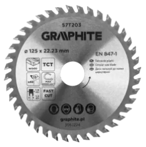 Cirkelzaagblad 125 x 22,23 mm, 40 tanden
