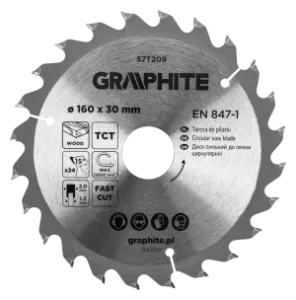 Cirkelzaagblad 160 x 30 mm, 24 tanden