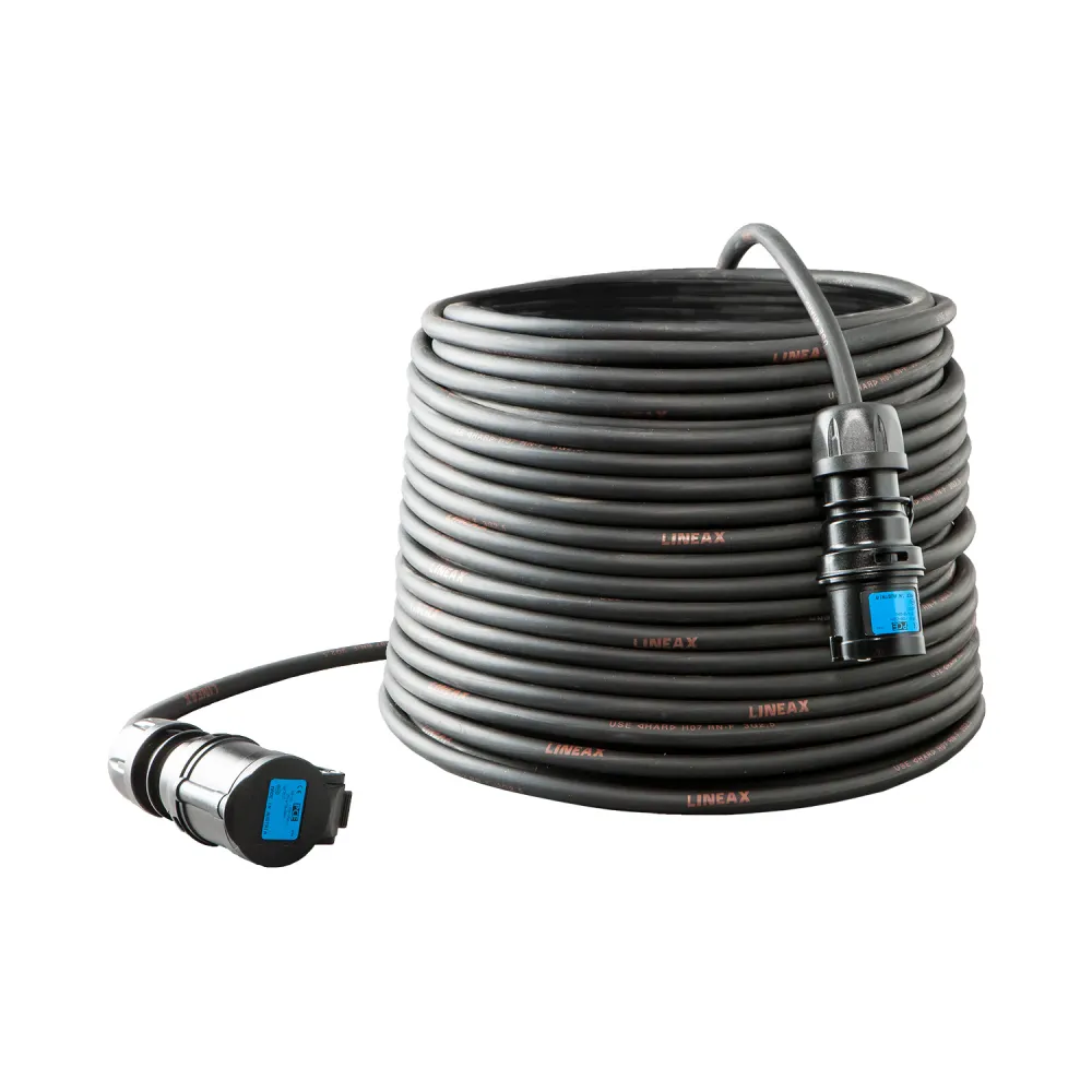 Verlengkabel 2,5 m H07RN-F 3x2,5 CEE 16/3/230 zwart
