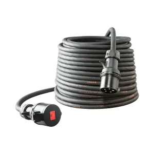Verlengkabel 10 m H07RN-F 5x2,5 CEE 32/5/400 zwart