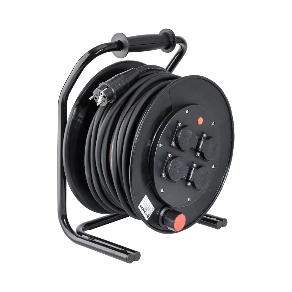 Kabelhaspel 33 m H07RN-F 3x2,5 4x penaarde kv zw