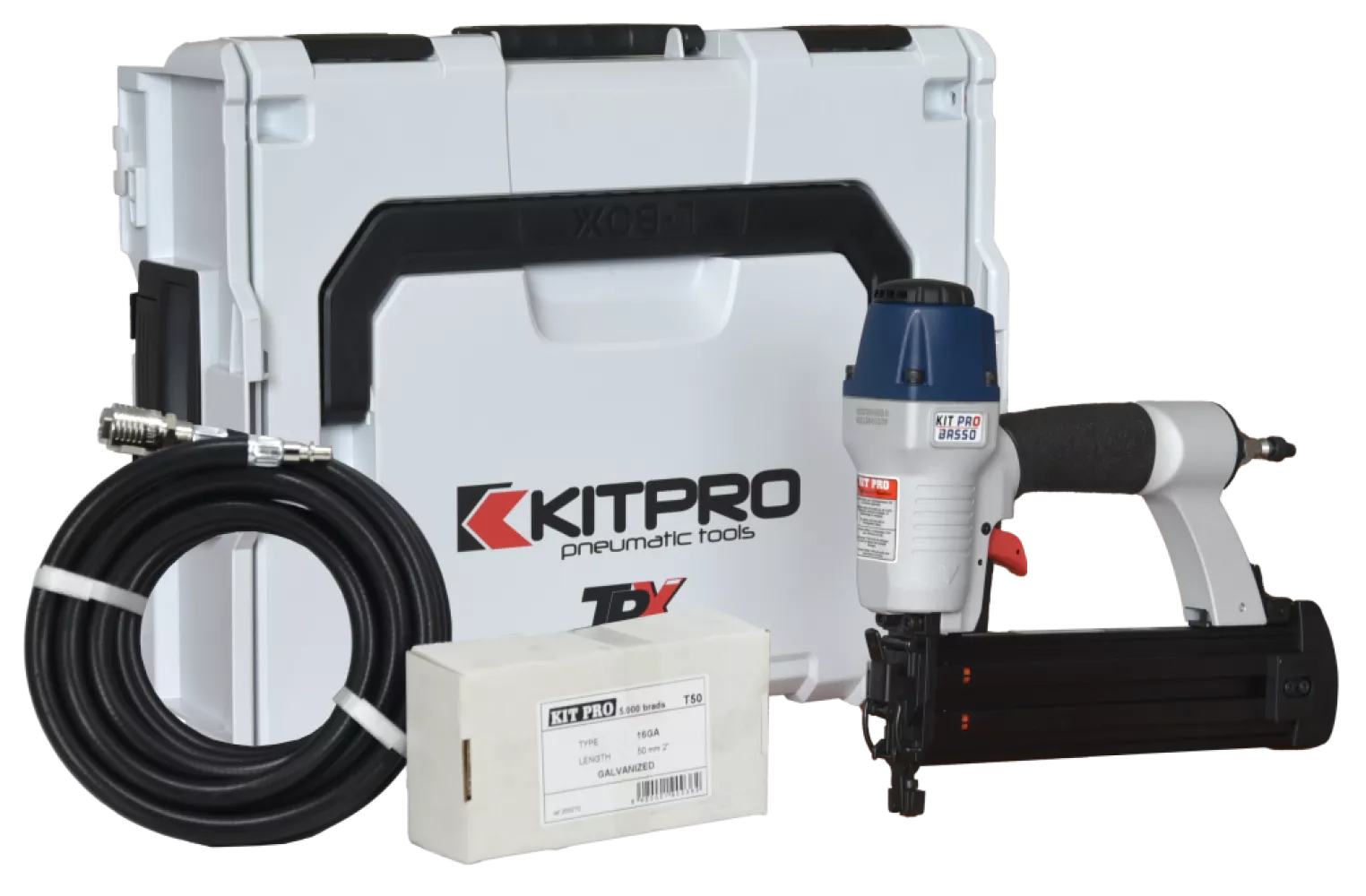 Kitpro B16/50L-A1 rechte brads 1,6mm in L-BOXX set